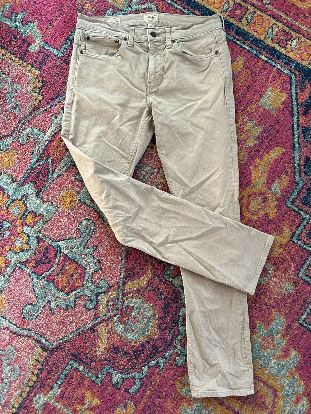 J. Crew | Men’s ‘Dusty Khaki’ Slim Fit Garment Dyed 5-Pocket 484 Jeans Sz 31x32